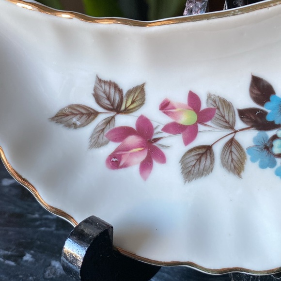 Vintage Porcelain Floral Crescent Moon Dish CMI Inc Chadwick Made in Japan - Picture 4 of 10